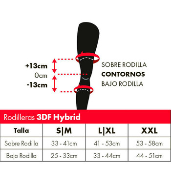 Rodilleras 3DF Hybrid Negro