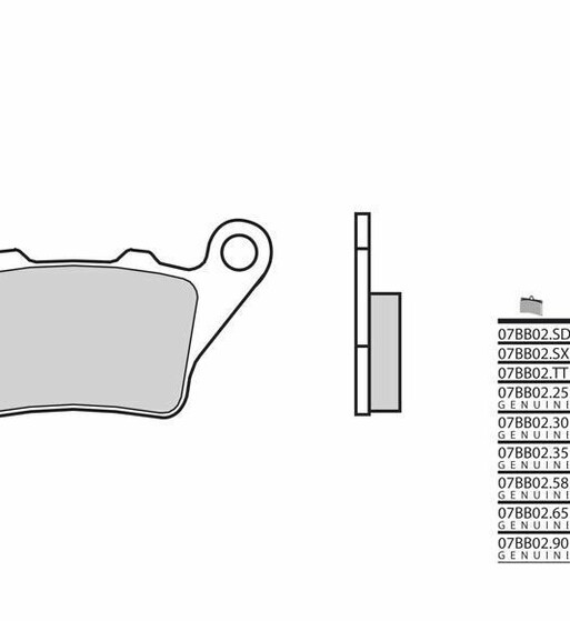 Pastillas de freno Brembo sinterizadas traseras para BMW F800GS/F850GS